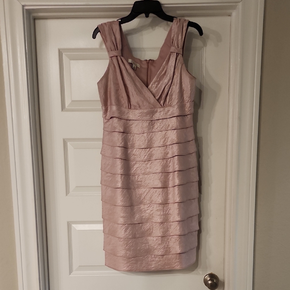 Dressbarn Blush Layered Mini Dress